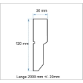 20m L-8 Fassadenleiste 120x30mm Außen